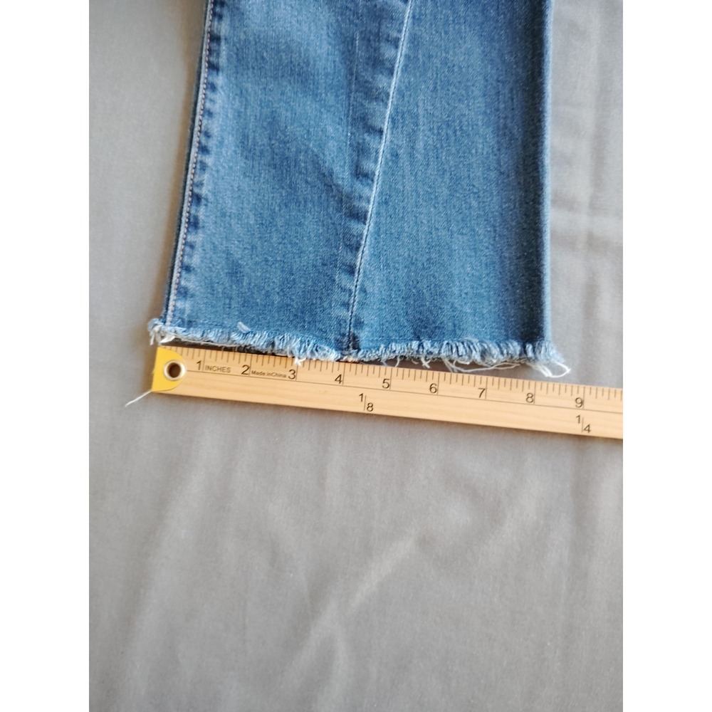 Anthropologie Pilcro and the Letterpress Medium Wash Flare Leg Jeans Fray Hem 25 - Picture 13 of 13
